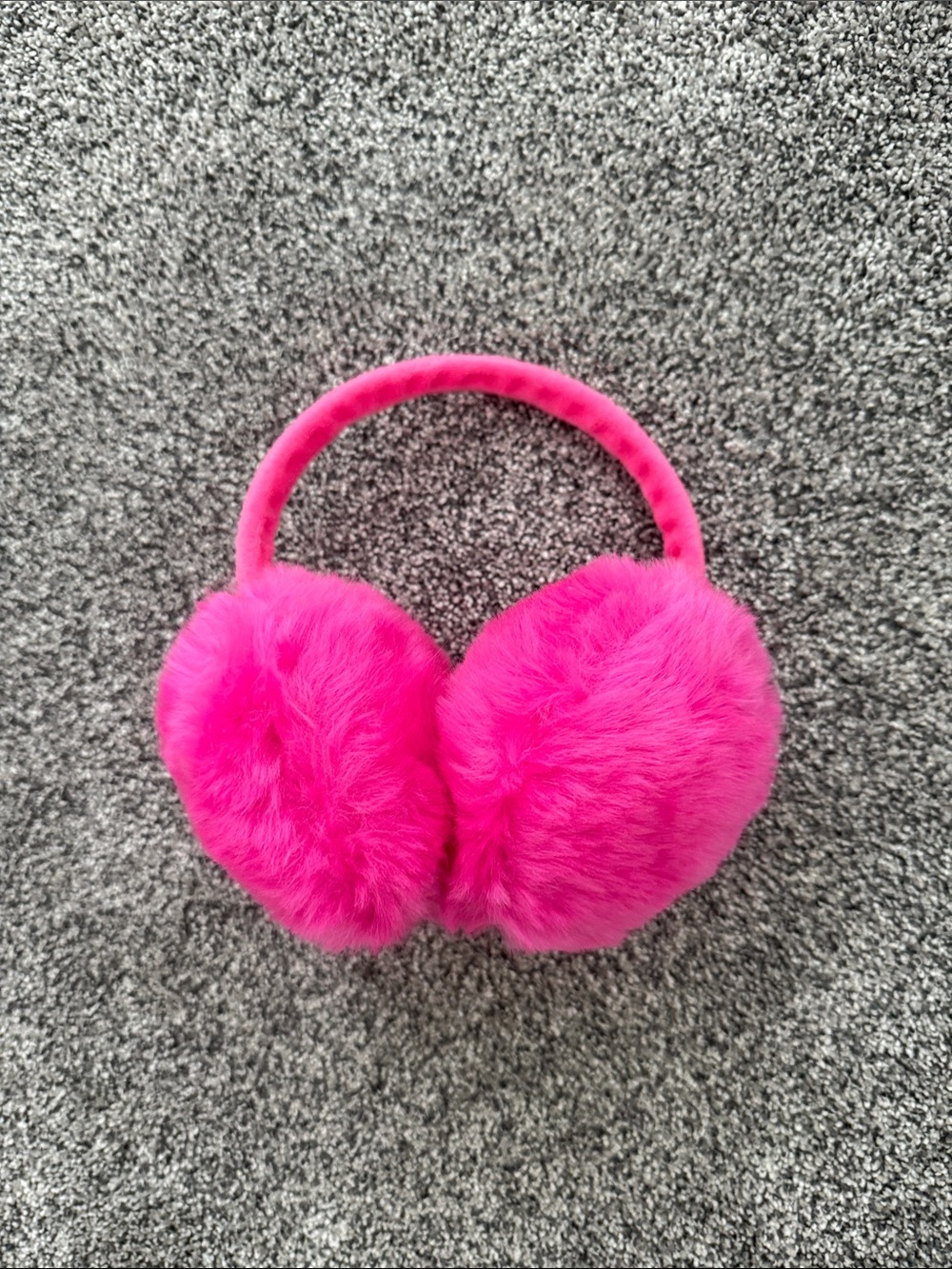 Plush Hot Pink Fuzzy Earmuffs